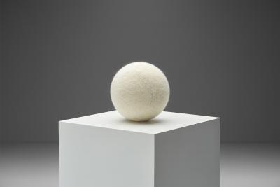 Accent Ball Pillow in Sand Coloured Fabric