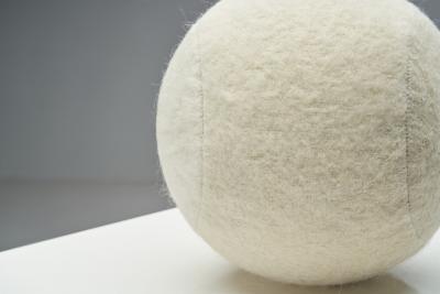 Accent Ball Pillow in Sand Coloured Fabric