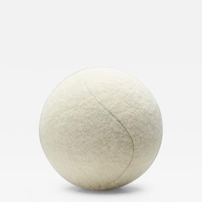 Accent Ball Pillow in Sand Coloured Fabric