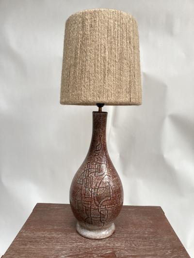 Accolay Pottery 1970s Studio Pottery ceramic lamp by Accolay