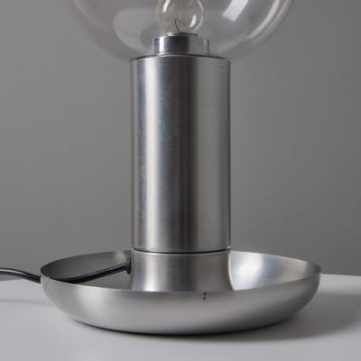 Achille Castiglioni 1970s Metal Glass Table Lamp in the Manner of Achille Castiglioni