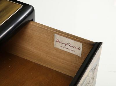 Acid Etched Brass Chest of Drawers by Bernhard Rohne for Mastercraft