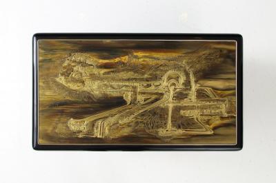 Acid Etched Brass Chest of Drawers by Bernhard Rohne for Mastercraft