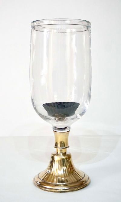 Acroterion Bespoke Hookah Base Photophore 19th Century Fluted Brass Base