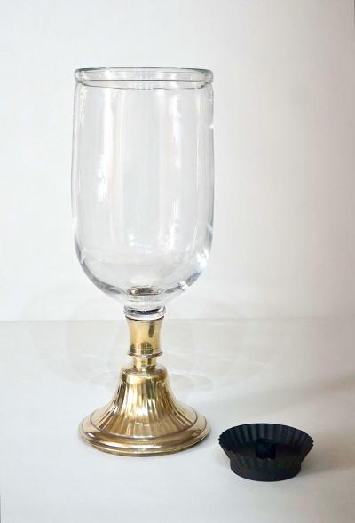 Acroterion Bespoke Hookah Base Photophore 19th Century Fluted Brass Base