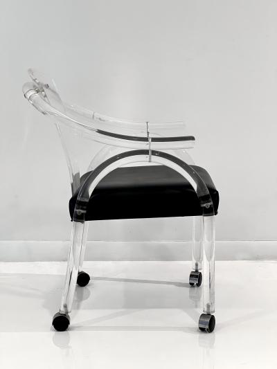 Acrylic Armchair on Wheels