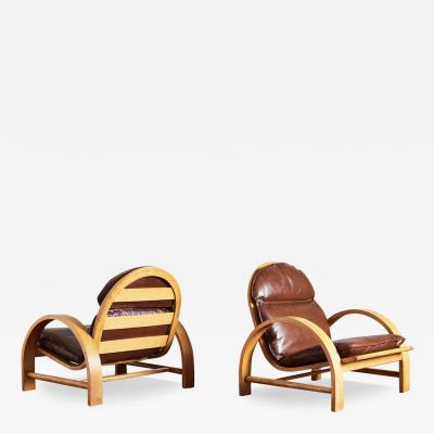 Adalberto Del Lago Adalberto Del Lago Leather Chairs