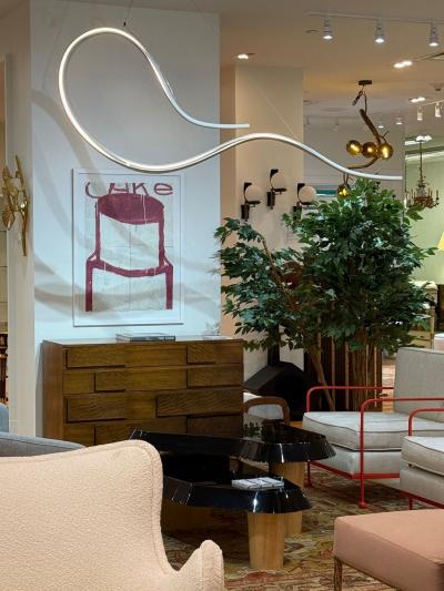 Adam Bentz Contemporary Ashwood Organic Chandelier LED USA 21st C 