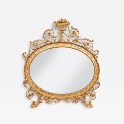 Adam Giltwood Oval Overmantel Mirror