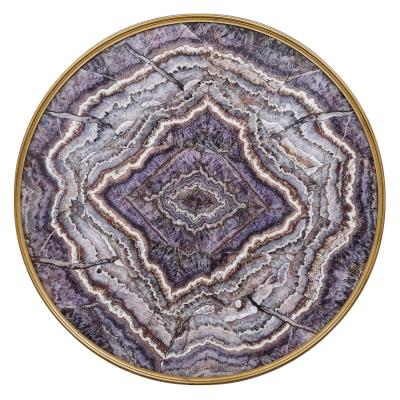 Adam Weisweiler Gilt bronze and amethyst Louis XVI style circular side table