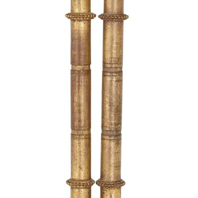 Adam Weisweiler Pair of Neoclassical style round side tables manner of Adam Weisweiler