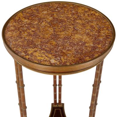 Adam Weisweiler Pair of Neoclassical style round side tables manner of Adam Weisweiler