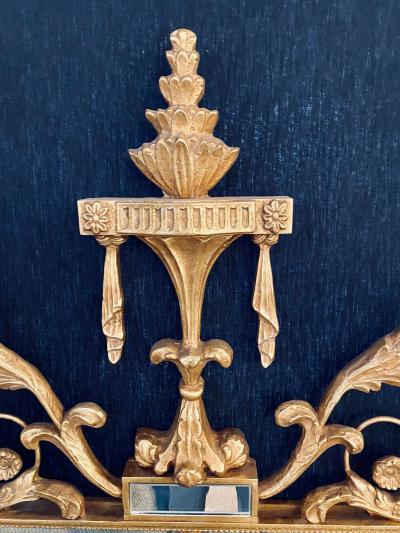 Adams Style Gilt Carved Wall Mirror with All Beveled Inserts