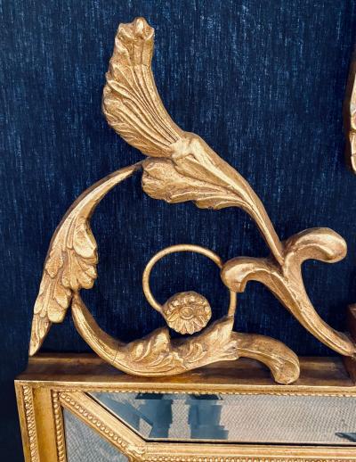 Adams Style Gilt Carved Wall Mirror with All Beveled Inserts