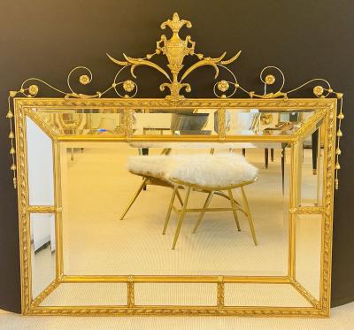 Adams Style Wall Console or Over the Mantle Mirror