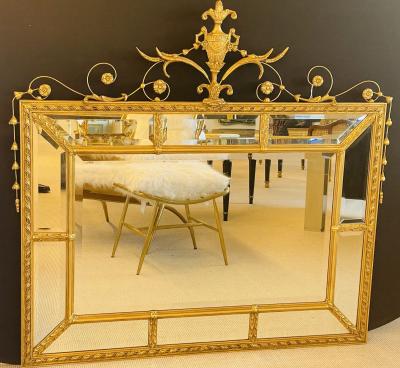 Adams Style Wall Console or Over the Mantle Mirror