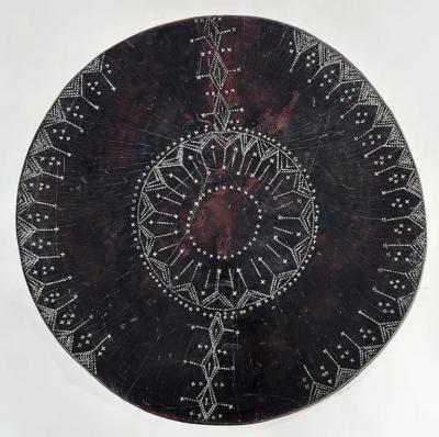 Addis Ababa Ethiopian Wood Table Carved From 1 Piece of Wood Late 20th Century