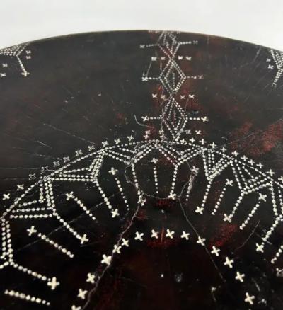 Addis Ababa Ethiopian Wood Table Carved From 1 Piece of Wood Late 20th Century