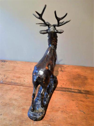 Adirondack Lodge Table Top Elk Sculpture in Zinc Alloy