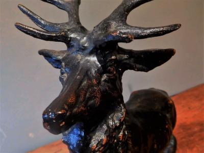 Adirondack Lodge Table Top Elk Sculpture in Zinc Alloy