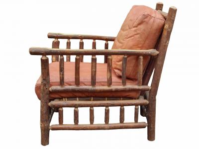 Adirondack Twig Lounge Chair Ottoman
