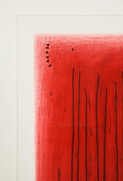 Adja Yunkers Adja Yunkers Red Echo Abstract Lithograph Signed