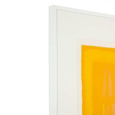 Adja Yunkers Adja Yunkers Requiem for a Virgin King Abstract Lithograph Yellow Signed