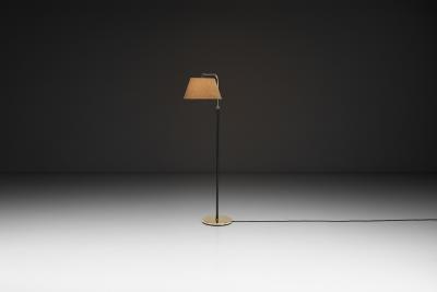 Adjustable Brass Floor Lamp Scandinavia ca 1950s