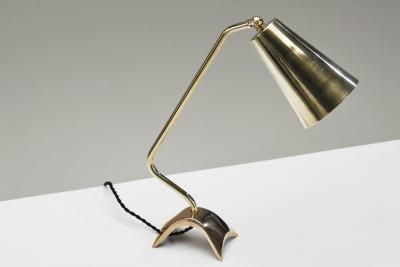 Adjustable Brass Table Lamp with Dynamic Stand Europe 1960s