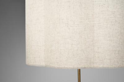 Adjustable Brass and Lacquered Metal Floor Lamp Europe Mid 20th Century