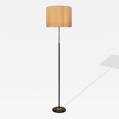 Adjustable Brass and Lacquered Metal Floor Lamp Europe Mid 20th Century