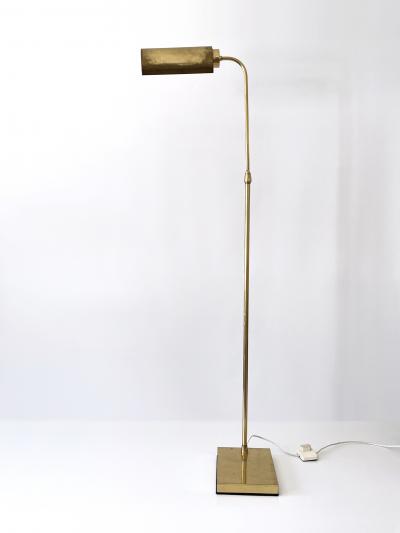 Adjustable Mid Century Modern Brass Floor Lamp or Reading Light Sweden 1960s