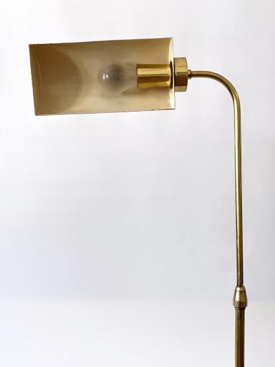 Adjustable Mid Century Modern Brass Floor Lamp or Reading Light Sweden 1960s