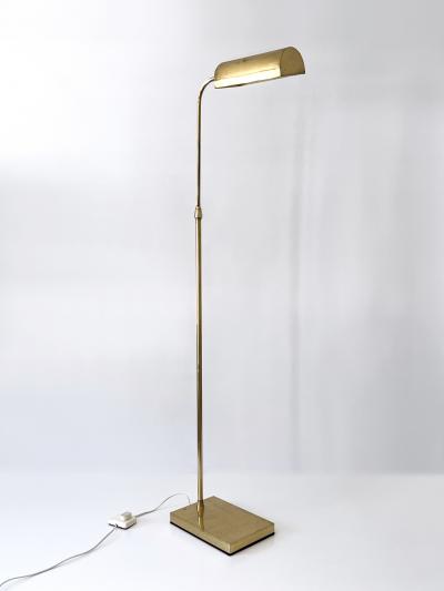 Adjustable Mid Century Modern Brass Floor Lamp or Reading Light Sweden 1960s