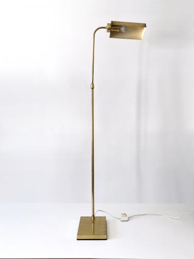 Adjustable Mid Century Modern Brass Floor Lamp or Reading Light Sweden 1960s