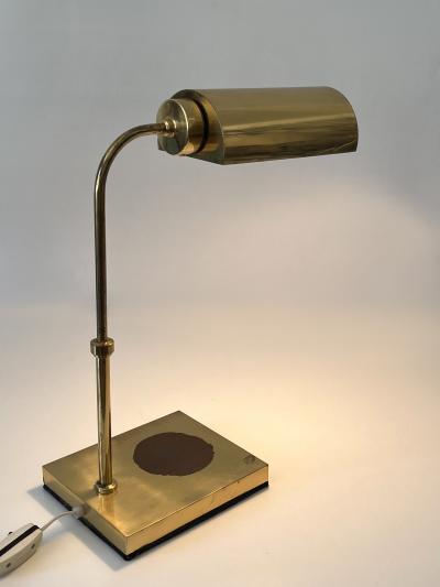 Adjustable Mid Century Modern Brass Table Lamp or Desk Light Sweden 1960s