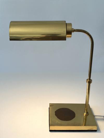 Adjustable Mid Century Modern Brass Table Lamp or Desk Light Sweden 1960s