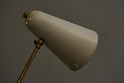 Adjustable Mid Century Table Lamp with Perforated Shade 1950s