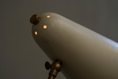 Adjustable Mid Century Table Lamp with Perforated Shade 1950s
