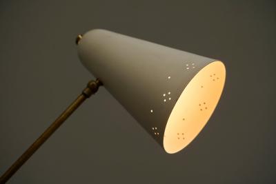 Adjustable Mid Century Table Lamp with Perforated Shade 1950s