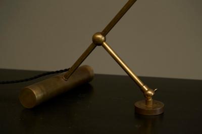 Adjustable Mid Century Table Lamp with Perforated Shade 1950s