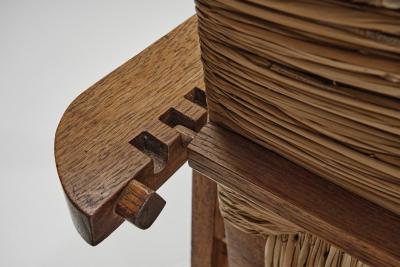 Adjustable Smoking Chair With Wicker Back and Seat Europe 20th Century