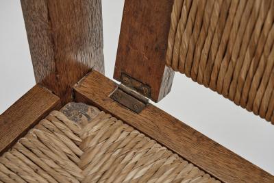 Adjustable Smoking Chair With Wicker Back and Seat Europe 20th Century