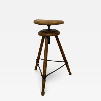 Adjustable Vintage Wood Stool