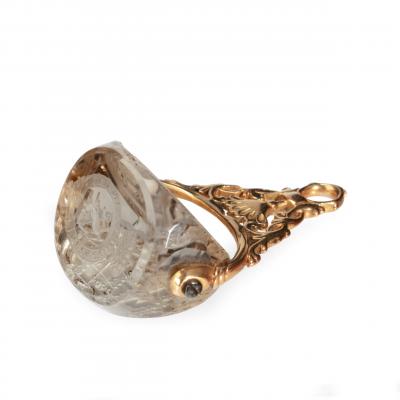 Admiral Viscount Bridport s gold and hardstone armorial swivel fob seal