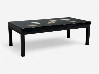 Ado Chale Ado Chale Black Resin Agate Coffee Table Belgium 1990s