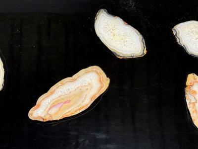 Ado Chale Ado Chale Black Resin Agate Coffee Table Belgium 1990s