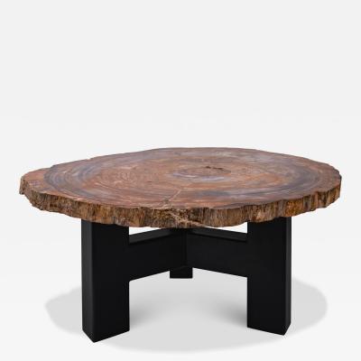 Ado Chale Ado Chale Rare and Iconic Fossilized Wood Top Table 1960s
