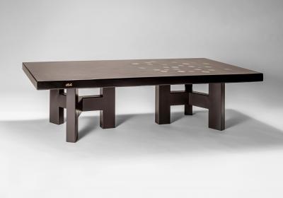 Ado Chale Coffee Table with Inlaid Turquoise