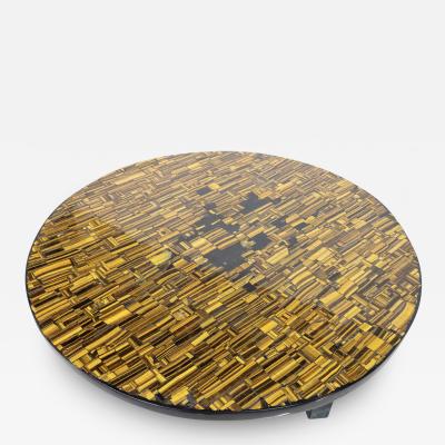 Ado Chale Round Ado Chale Coffee Table Oeil de Tigre Belgium